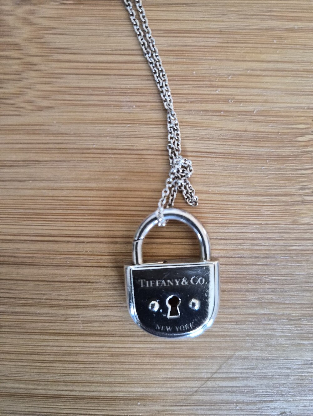 Tiffany & Co. Silver Padlock Pendant Necklace - Picture 2 of 11